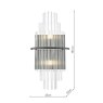 Dar Lighting Dar - Lukas 2 Light Wall Light (Satin Black)