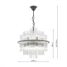 Dar Lighting Dar - Lukas 13 Light Pendant (Satin Black)