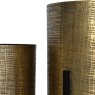 Libra Clyde - Two Floor Standing Brass Planters on Black Stands