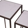 Libra Hylas - Two Ceramic Side Tables with Antique Copper Frame