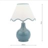 Laura Ashley Laura Ashley - Bramhope Table Lamp (Blue Ceramic With Shade)