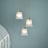 Laura Ashley Laura Ashley - Callaghan 3 Light Pendant (Antique Brass and Glass)