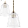 Laura Ashley Laura Ashley - Callaghan 3 Light Pendant (Antique Brass and Glass)