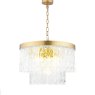 Laura Ashley Laura Ashley - Durnsford 4 Light Pendant (Matt Antique Brass and Glass)