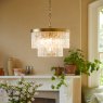 Laura Ashley Laura Ashley - Durnsford 4 Light Pendant (Matt Antique Brass and Glass)