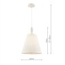 Laura Ashley Laura Ashley - Ellis Pendant Satin Cream and Crystal With Shade