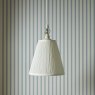 Laura Ashley Laura Ashley - Ellis Pendant Satin Cream and Crystal With Shade