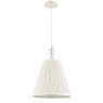 Laura Ashley Laura Ashley - Ellis Pendant Satin Cream and Crystal With Shade