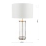 Laura Ashley Laura Ashley - Harrington Large Table Lamp (Matt Black and Glass With Shade)