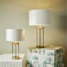 Laura Ashley Laura Ashley - Harrington Small Table Lamp (Antique Brass and Glass With Shade)