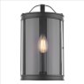 Dar Lighting Laura Ashley - Harrington Wall Light Matt Black and Glass