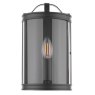 Dar Lighting Laura Ashley - Harrington Wall Light Matt Black and Glass