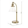 Laura Ashley Laura Ashley - Isaac Desk Lamp Antique Brass and Glass