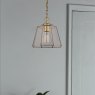 Laura Ashley Laura Ashley - Isaac Easy Fit Pendant Antique Brass and Glass