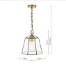 Laura Ashley Laura Ashley - Isaac Easy Fit Pendant Antique Brass and Glass