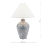 Dar Lighting Laura Ashley - Pussywillow Table Lamp with Shade (Grey Ceramic)