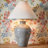 Dar Lighting Laura Ashley - Pussywillow Table Lamp with Shade (Grey Ceramic)