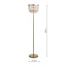 Dar Lighting Laura Ashley - Rhosill 3 Light Floor Lamp (Matt Antique Brass and Crystal)