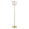 Dar Lighting Laura Ashley - Rhosill 3 Light Floor Lamp (Matt Antique Brass and Crystal)