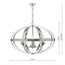 Dar Lighting Dar - Symbol 6 Light Pendant (Satin Chrome)