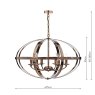 Dar Lighting Dar - Symbol 6 Light Pendant (Petrol Copper)