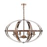 Dar Lighting Dar - Symbol 6 Light Pendant (Petrol Copper)