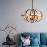 Dar Lighting Dar - Symbol 6 Light Pendant (Petrol Copper)