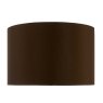 Dar Lighting Dar - Voyage Faux Silk Drum Shade 38cm (Brown)