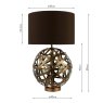 Dar Lighting Dar - Voyage Table Lamp with Shade (Antique Copper)