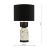 Dar Lighting Dar - Roja Table Lamp Terrazzo and Black With Shade