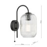 Dar Lighting Dar - Idra Wall Light Matt Black with Clear Glass