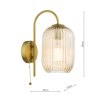 Dar Lighting Dar - Idra Wall Light Aged Bronze with Champagne Glass