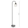 Dar Lighting Dar - Idra Floor Lamp Matt Black with Clear Glass