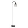 Dar Lighting Dar - Idra Floor Lamp Matt Black with Clear Glass