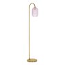 Dar Lighting Dar - Idra Floor Lamp Aged Bronze with Pink Glass