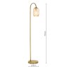 Dar Lighting Dar - Idra Floor Lamp Aged Bronze with Champagne Glass