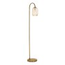 Dar Lighting Dar - Idra Floor Lamp Aged Bronze with Champagne Glass