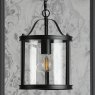 Laura Ashley Laura Ashley - Harrington Single Pendant (Matt Black and Glass)