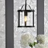 Laura Ashley Laura Ashley - Harrington Single Pendant (Matt Black and Glass)