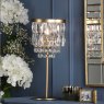 Dar Lighting Laura Ashley - Rhosill Table Lamp (Antique Brass and Crystal)