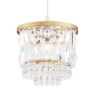 Dar Lighting Laura Ashley - Rhosill Easy Fit Pendant (Antique Brass and Crystal)