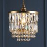 Dar Lighting Laura Ashley - Rhosill Easy Fit Pendant (Antique Brass and Crystal)