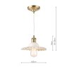 Dar Lighting Laura Ashley - Beca Small Pendant White Ceramic Antique Brass