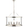 Laura Ashley Laura Ashley - Harrington 5lt Pendant Polished Nickel Glass