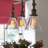 Dar Lighting Laura Ashley - Isaac 3lt Bar Pendant Antique Brass