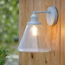 Laura Ashley Laura Ashley - Isaac Outdoor Wall Light Pale Slate Grey Glass IP44