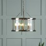 Laura Ashley Laura Ashley - Harrington 5 Light Pendant Antique Brass Glass