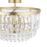 Dar Lighting Laura Ashley - Rhosill 3 Light Semi Flush (Antique Brass and Glass)