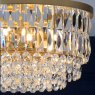 Dar Lighting Laura Ashley - Rhosill 3 Light Semi Flush (Antique Brass and Glass)