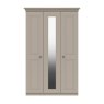 One Call Furniture Devon - Tall Three Door Wardrobe with Mirror (Soft Close)